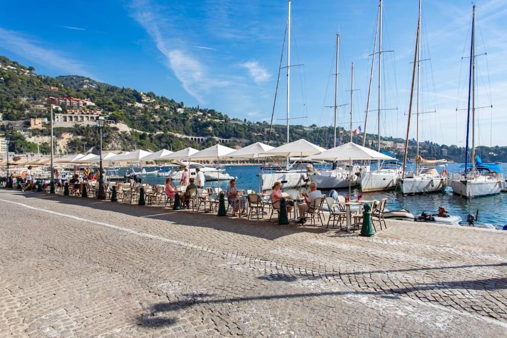 #40 Bright Sea View Suite For 6 2Mins Walk Port & Sea Villefranche-sur-Mer Exteriér fotografie