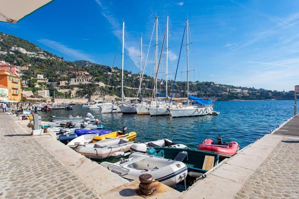 #40 Bright Sea View Suite For 6 2Mins Walk Port & Sea Villefranche-sur-Mer Exteriér fotografie